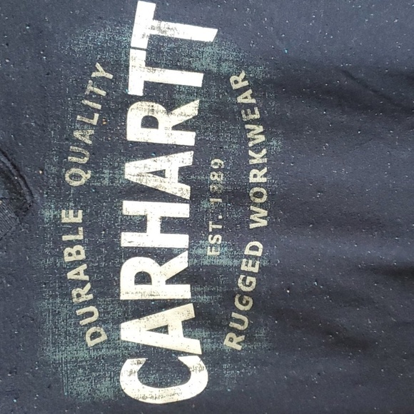 Vintage Carharrt LS navy fleck rugged workweek tee shirt small (4-6) relaxed fit - Picture 2 of 7